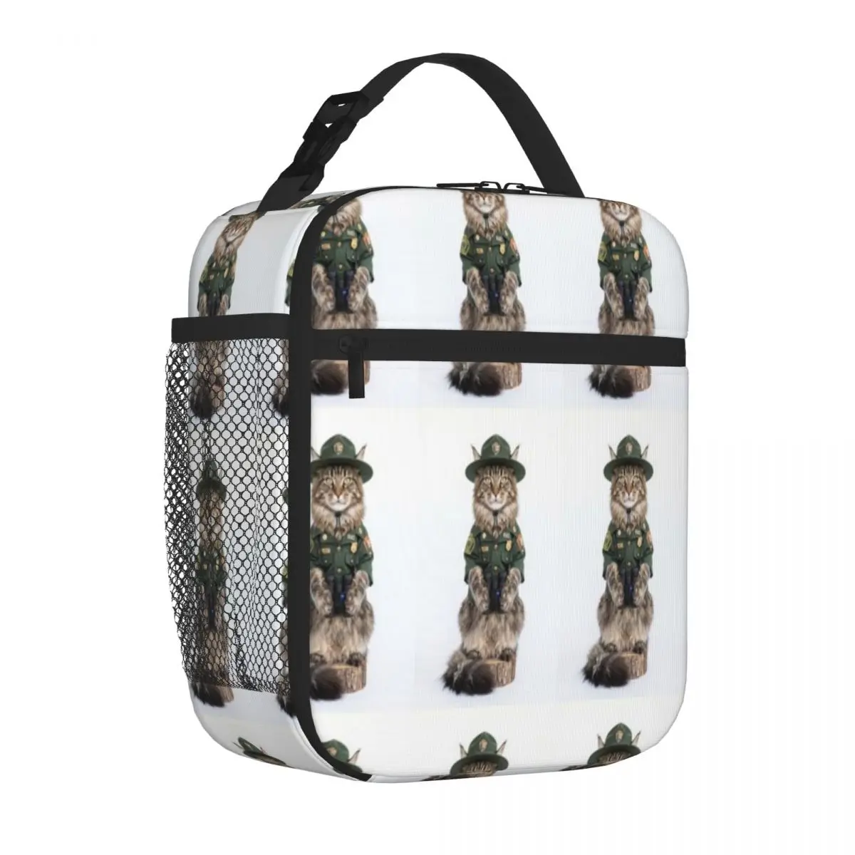 Hot Sale Maine Coon Park Ranger Plain Design Durable Lunch Bag Office To-Go Lunch Tote