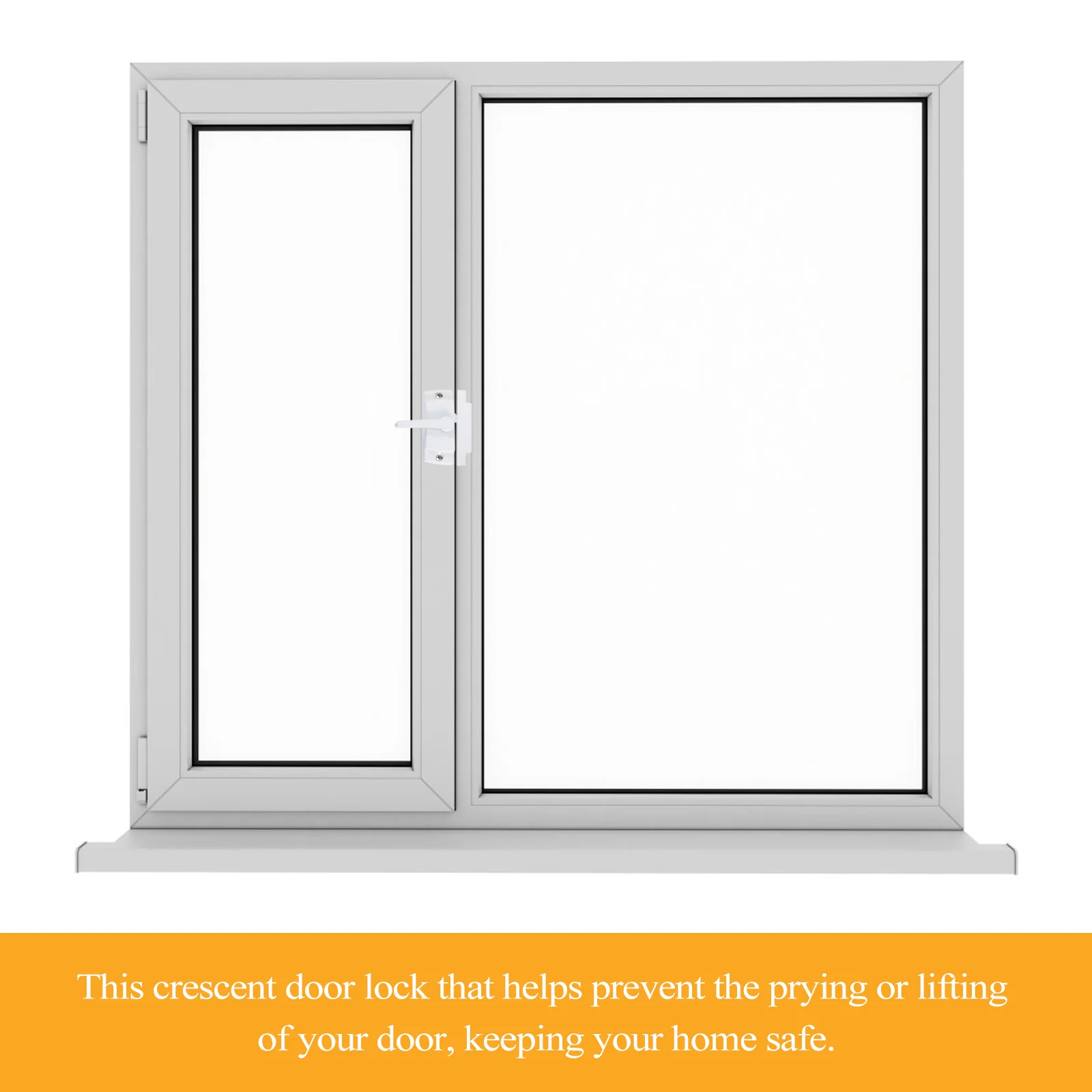 

2Sets Anti-Theft Crescent Lock Sturdy Door Foot Lock for Home Security Sliding Door Zinc Alloy Latch Reliable Cam Action