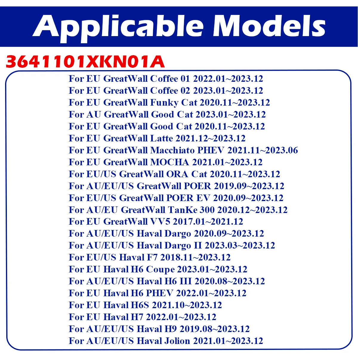 3641101xkn01a Tpms Bandenspanning Sensor Voor Haval Dargo Ii F7 H9 H6 Iii H7 Jolion Greatwall Vv5 Tank 300 Poora Cat Latte