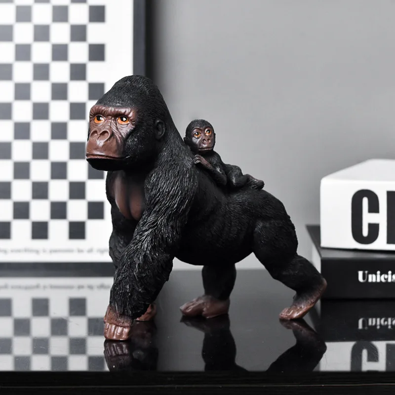 

Resin Handicrafts Simulation Animal Sculpture Orangutan Monkey Parent-child Statue Decorative Figurines Home Decoration