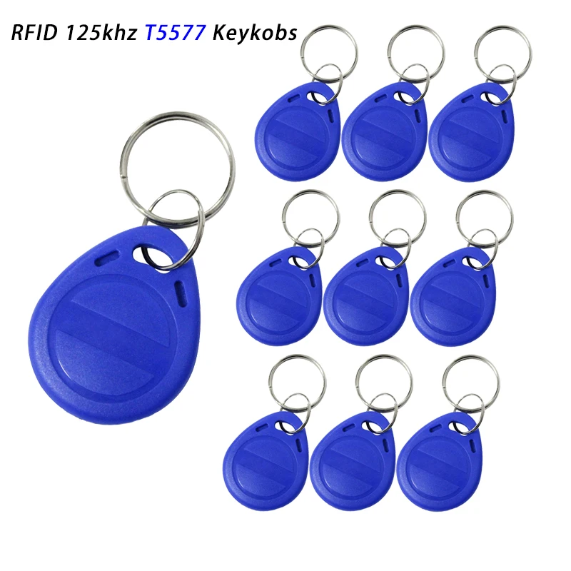 Llavero clonador RFID de 10 piezas/20 piezas, 125KHz, T5577, etiqueta duplicada regrabable 5200, copia de proximidad, tarjeta de acceso, anillo de