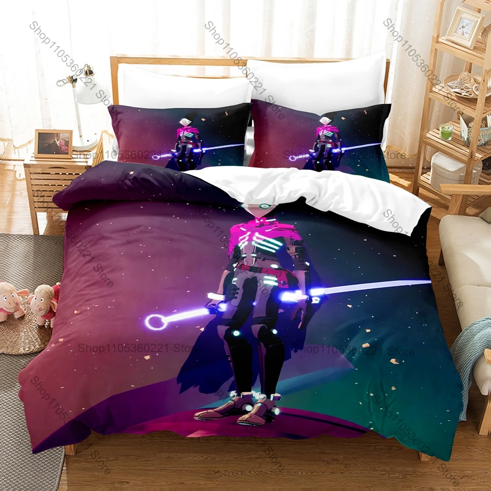 Action Game Solar Ash Bedding Set, Duvet Cover & 2 Pillowcases, Surreal World Pattern Breathable Fabric All Season Use