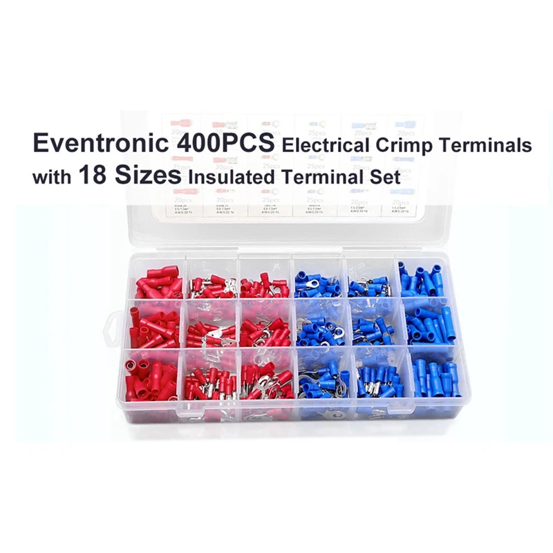 400PCS Car Electrical Terminal Connector Crimp Connector Lengya Terminal Combination Set Electrical Crimp Terminal