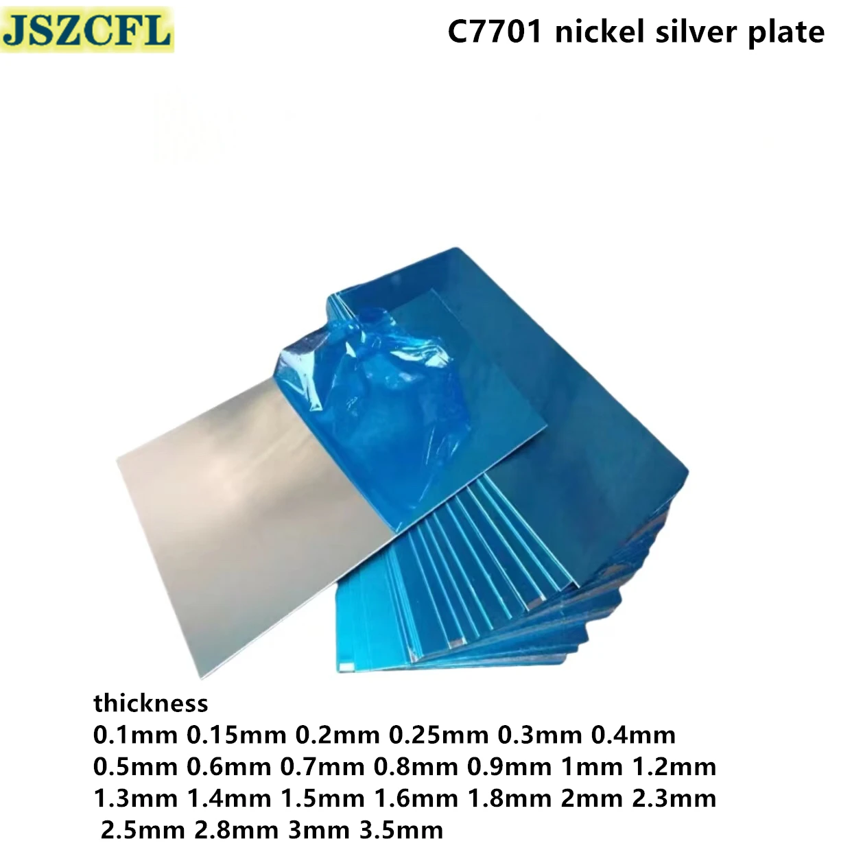 Personalizza C7701 Striscia in lega di rame-nichel 0,1 mm - 3,5 mm Foglio in lega di cupronichel Nichel Argento lastra lamina B30 100x305MM