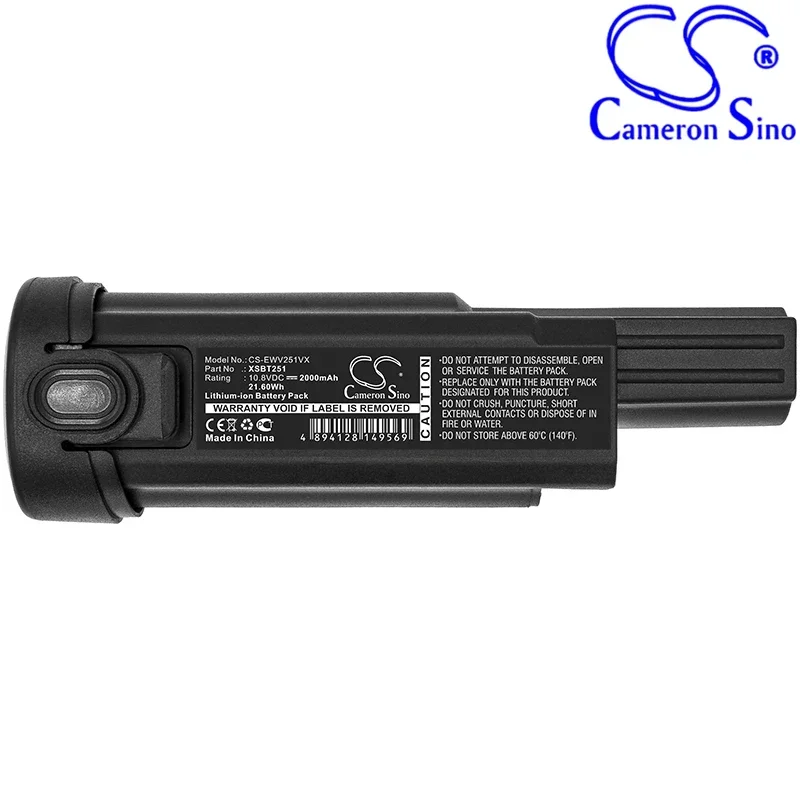 Cameron Sino 10.8V 2000mAh/2500mAh Battery XSBT251,XSBT251EU,XSBT250,XSBT250J for Shark WV251,WV251UK, WV250 WANDVAC