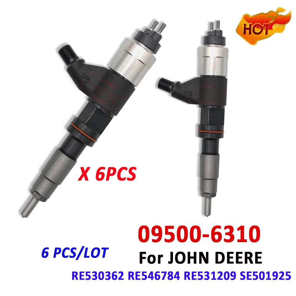 

6 PCS ORLTL Diesel Oil Fuel Injector 095000-6310 09500-6314 09500-6315 For John Deere CAR RE530362 RE546784 RE531209 SE501925