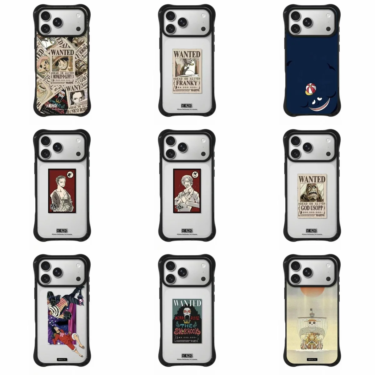 3D One Piece Charakter Handyhülle für iPhone 11 12 13 14 15 16 17 Pro Max Plus mini Air Zoro Usopp Brook Sanji Rückseite