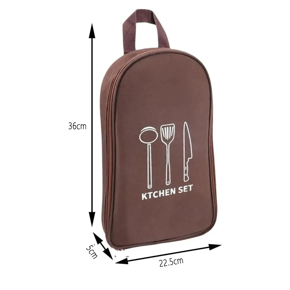 Camping Utensil Bag Large Capacity Camp Kitchen Organizer Pouch Travel Camping Cookware Pouch Bag Outdoor Cooker Storage Bag