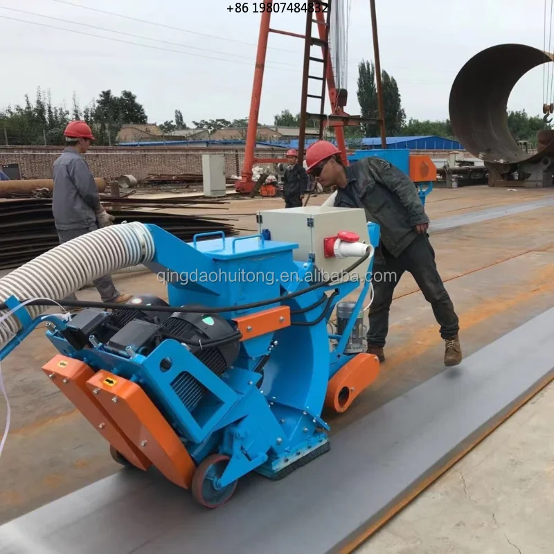 Cleaning Deck for Burnishing Core Motor Component Portable Mobile Shot Blast Machine with Two Steel Turbines 550MM 850MM