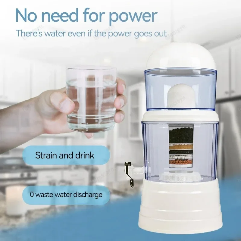 ceramic mineral water pot direct drinking machine desktop gravity water filter purifier