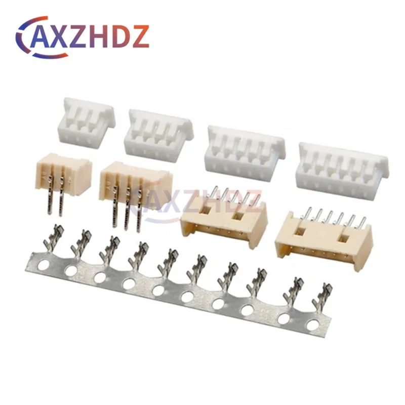 50PCS 2P 3P 4P 5P 6P 7P 8P 9P 10P Pin 1.25MM Connector MICRO JST 1.25 PITCH Horizontal Straight Pin Header / Housings / Terminal