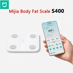 MIJIA S400 Mijia Body Fat Scale Bluetooth 5.0 LED Display 150kg Smart Home Body Composition Testing Scale Work with Mi Home App