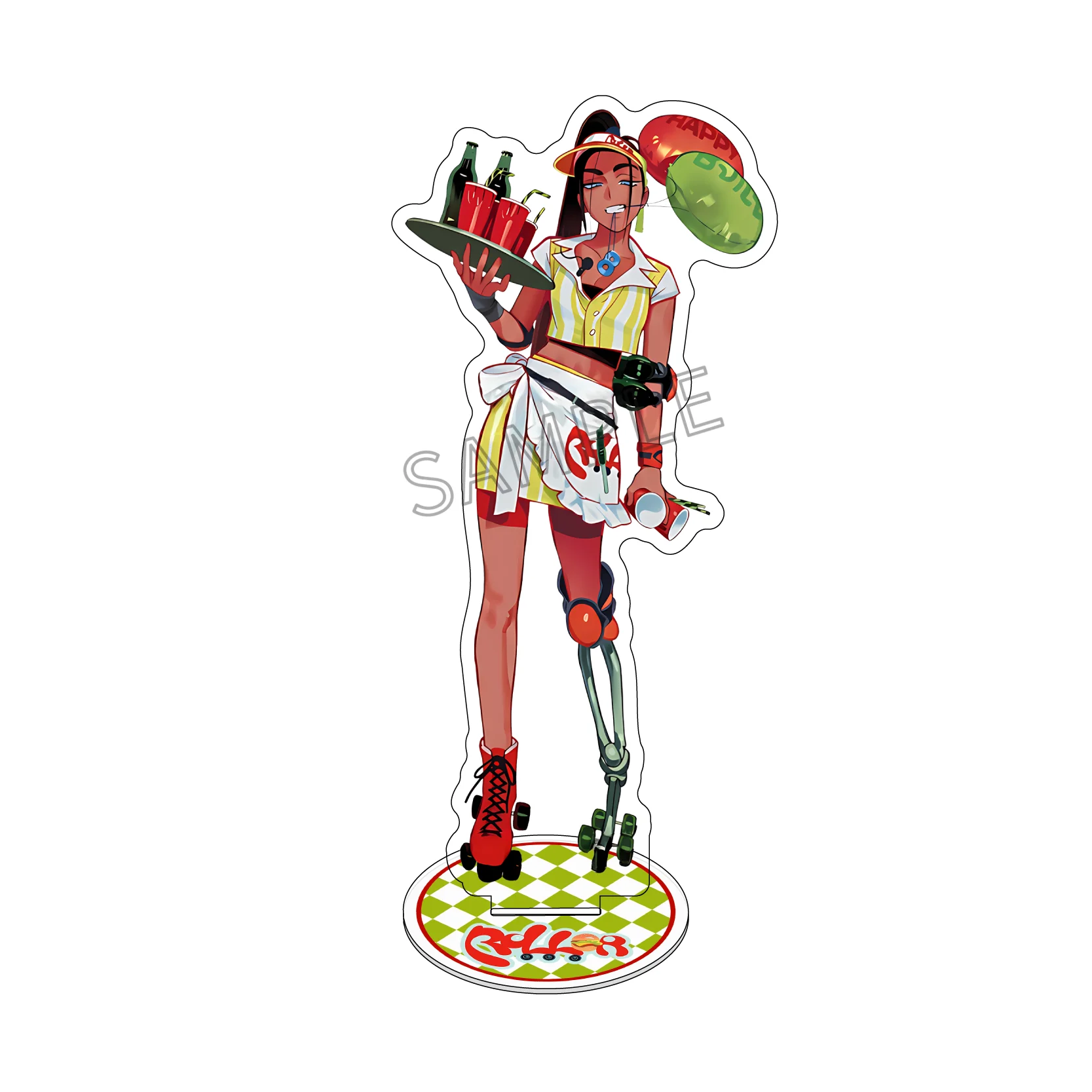Anime Alien Stage Charakter Acryl-Schlüsselanhänger mit 15cm Desktop-Ständer Modellfigur für Cosplay Geschenk Sammlerstück Dekoration – Detail 1
