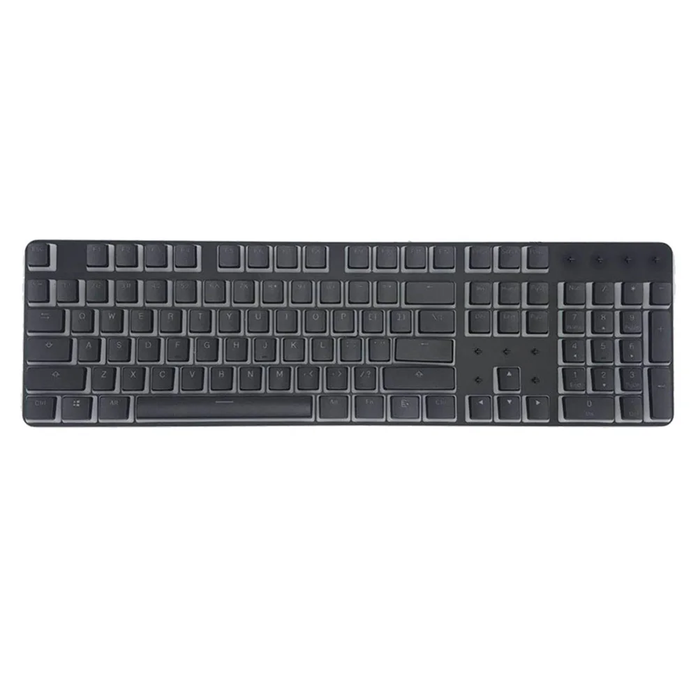 Keycaps Double Shot Backlit PBT Pudding Keycap Set with Puller Compatible with Cherry MX Mechanical Keyboard,Black&White