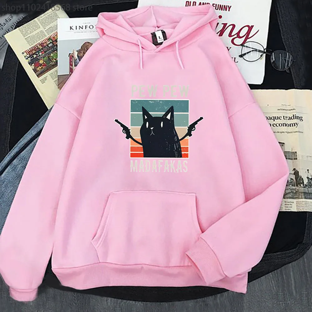 Pew Pew Madafaks Cute Funny Printed Hoodies Cartoon Sweatshirt Men Autumn Winter Hooded Fashion Fashion Casual Tracksuit Women