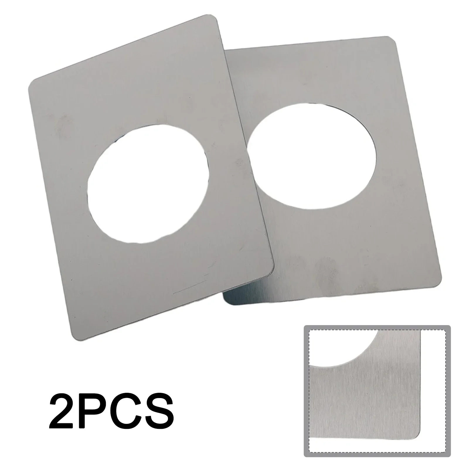 2Pcs Stainless Steel Circular Lock Repair Plate Doors Deadbolt Door Knob Fixing Plate Ball Lock Mounting Plate Hardware Hinge