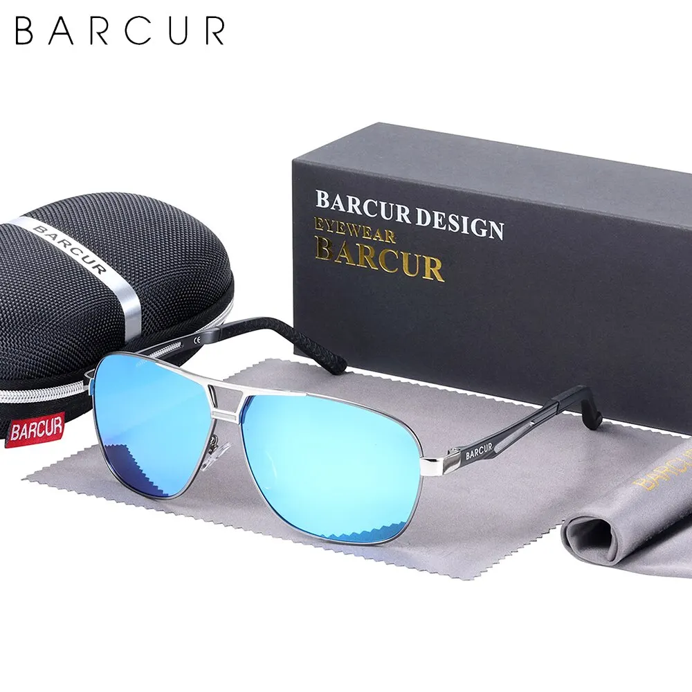 BARCUR High-End-Temperament-Herren-Sonnenbrille mit UV-Schutz ist unverzichtbar für die tägliche Reise, um Blendung zu reduzieren. Markenverpackung – Detail 2