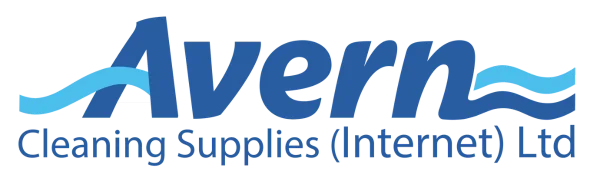 Logo for Avern Cleaning Supplies (Internet) Ltd. Text in blue with stylized wave design.