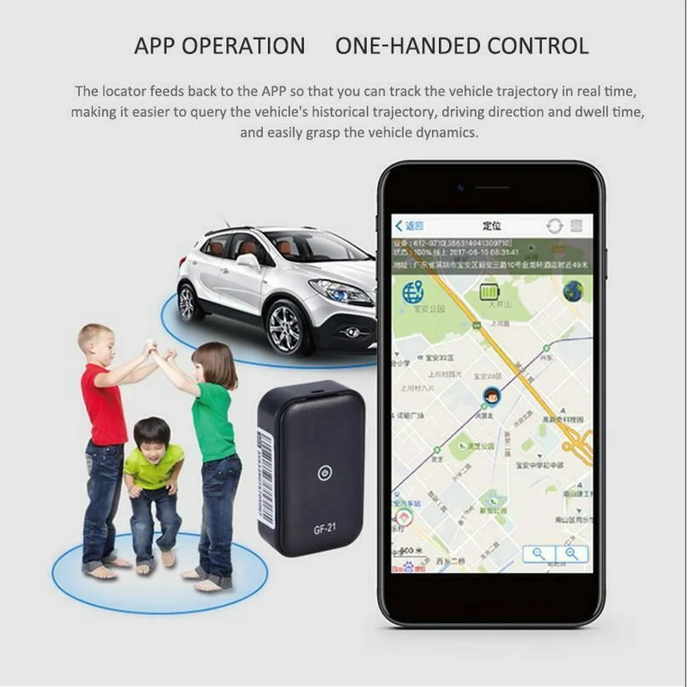 Minirastreador GPS en tiempo Real para coche, dispositivo antipérdida, localizador de grabación de Control de voz, micrófono HD, WIFI + LBS + GPS, localizador Pos, GF21