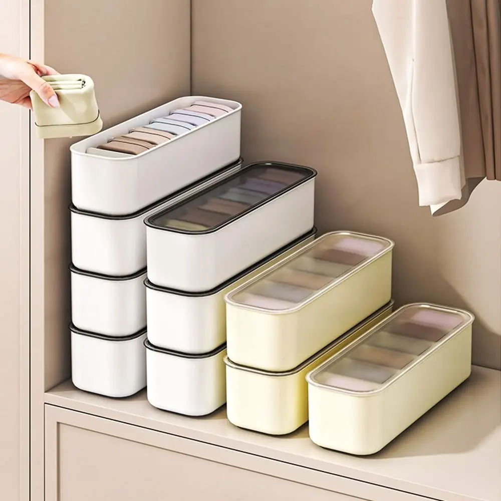 

Plastic Socks Storage Box Dustproof Large Capacity Sundries Storage Box Stackable Space Saving Closet Organizer Bedroom