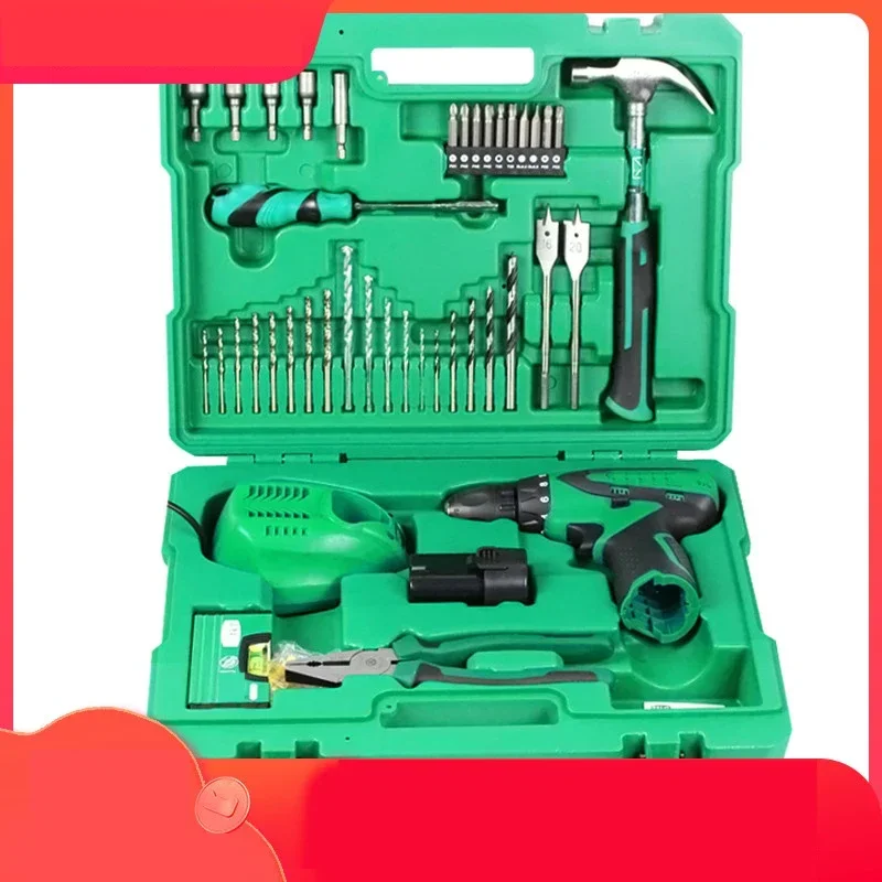 New 50-piece Lithium Electric Drill Combination Set Multi-function Electric Screwdriver Household Hardware Tool Kit Maintenance