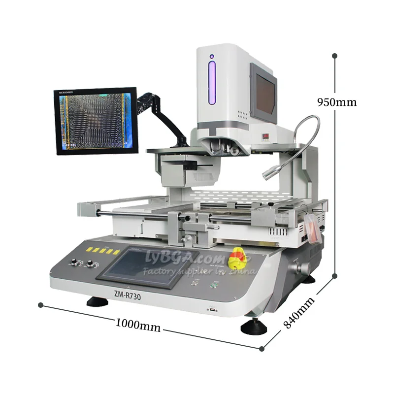 -R730A Big Board Optical Alignment Industrial BGA Rework Solder Station Semi-Automatic Soldering Machine 7.5KW for SMD Rework