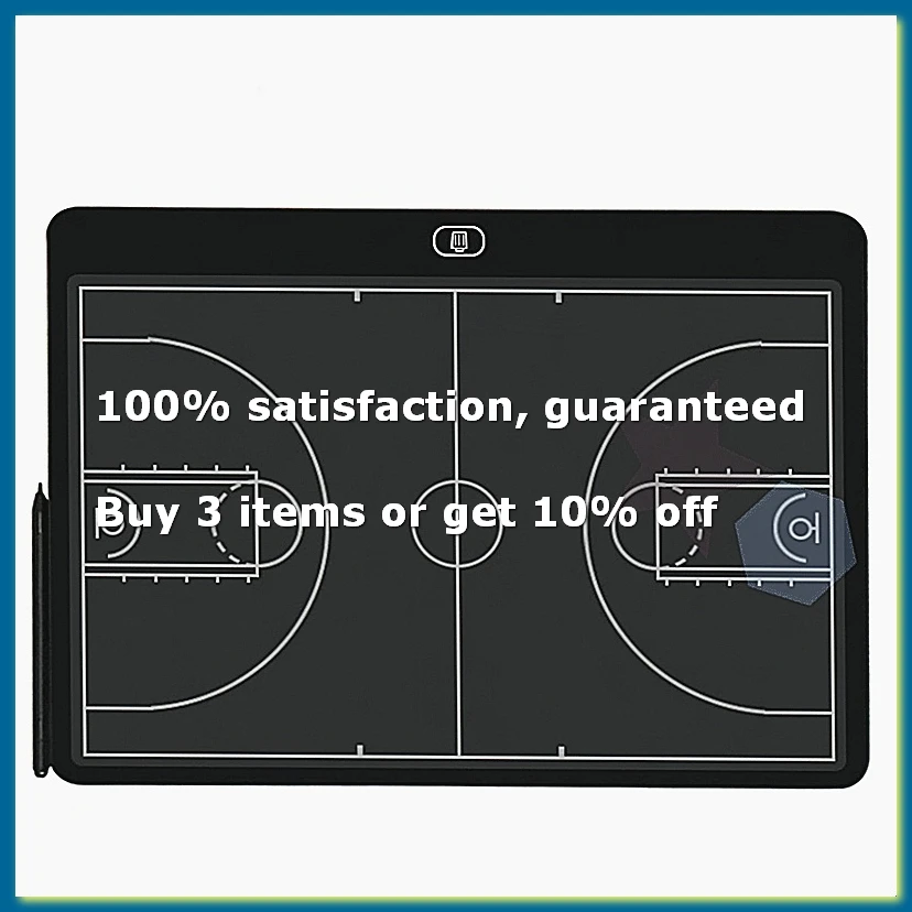 ●Electronic Coaching Board, 16In LCD Screen Strategy Marker Board with Lock Function for Basketball,Horizontal Basketball