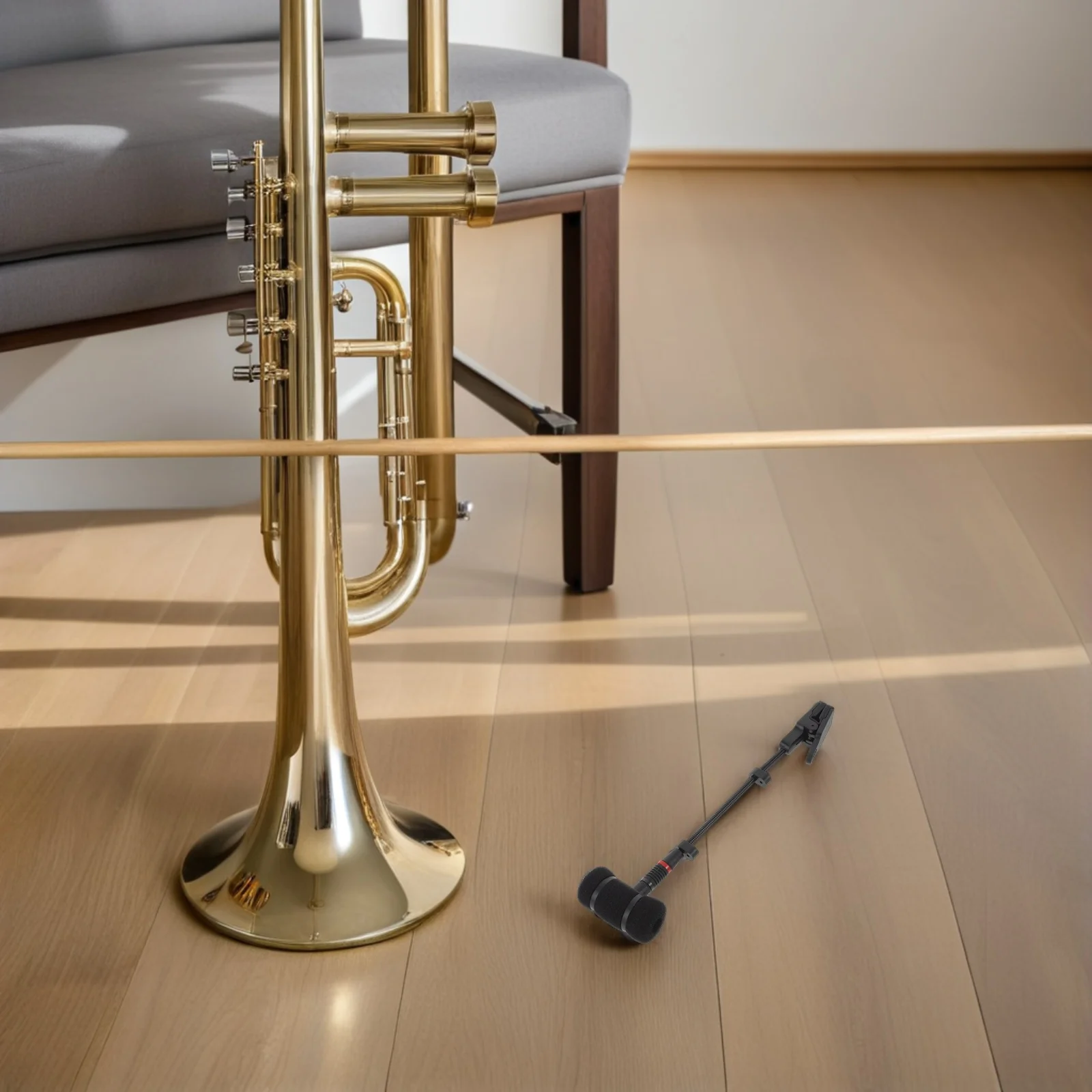 

Universal Saxophone Microphone Clip Wireless Mic Holder Adjustable Clamp Instrument Performance Mount Microphone Clamp