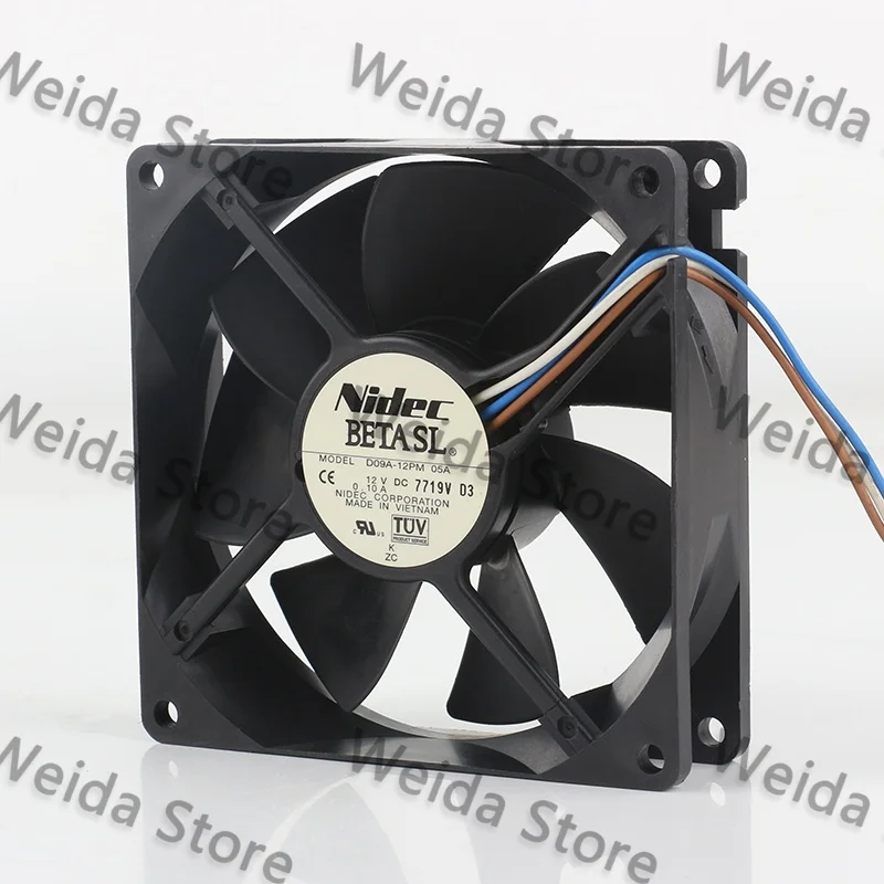 New Original Nidec DC12V 0.10A AC EC 9025 D09A-12PM 05A 9CM Chassis CPU Ultra-quiet 90X90X25MM three-wire cooling fan