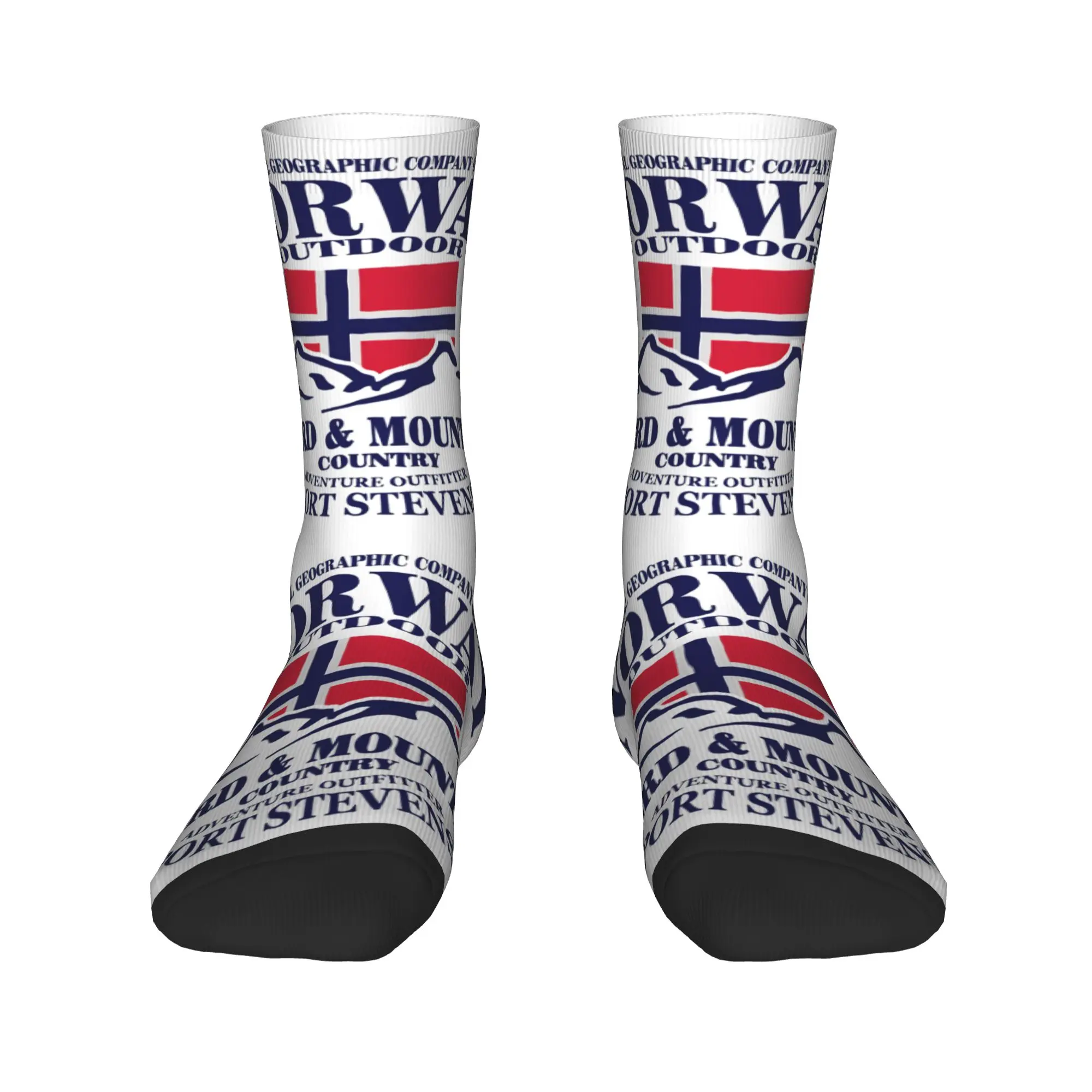 

Cute Norway Flag Socks Men Women Warm 3D Printing Norwegian Flag Sports Basketball Socks