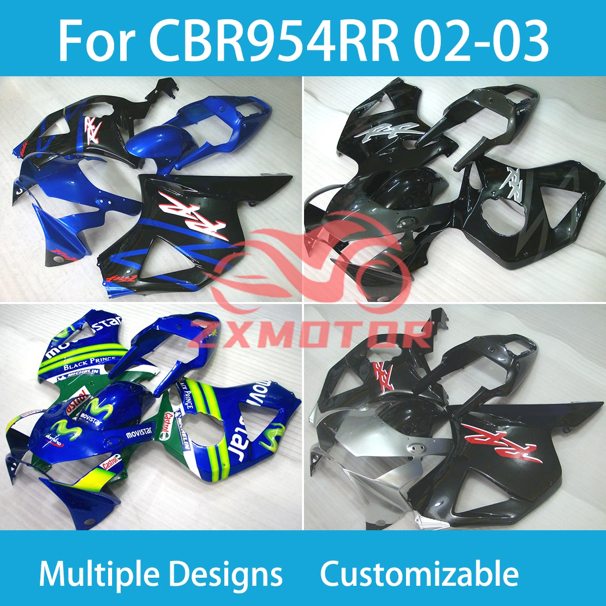 CBR 954RR 2002 2003 Fairings for Honda CBR954RR 02 03  Customizable Motorcycle Accessories Shell Fairing Kit