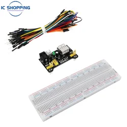 Weldless Prototype PCB Board Kit, Proto Shield Distribution Connections, Breadboard, 830 Point, usado para Arduino, Novo, MB102, MB-102