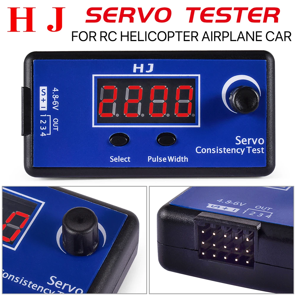 HJ RC Servo Tester ESC Consistency Control 4 Servos for RC Helicopter Airplane Car Digital  Steering Servo 2us Multi-function