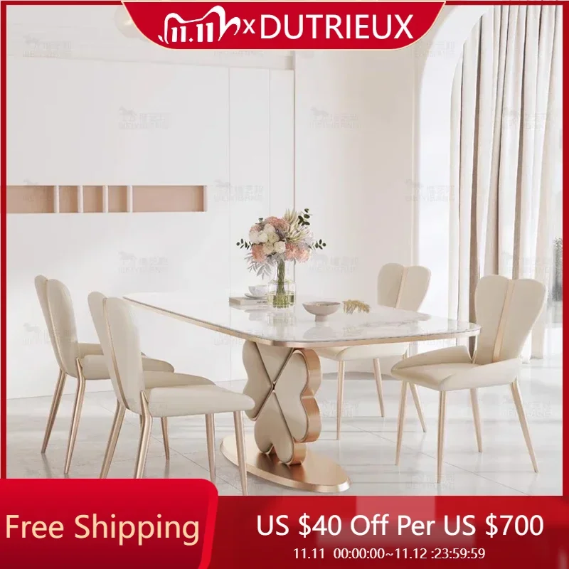 

Minimalism Coffee Dining Table Restaurant Lounge Side Luxury Writing Dining Table Designer Juegos De Comedor Home Furniture