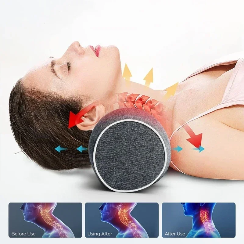 Neck Massage Pillow Cervical Massager Spinal Traction Device Shoulder Neck Massage Pillow Hot Compress Pillow Promote sleep