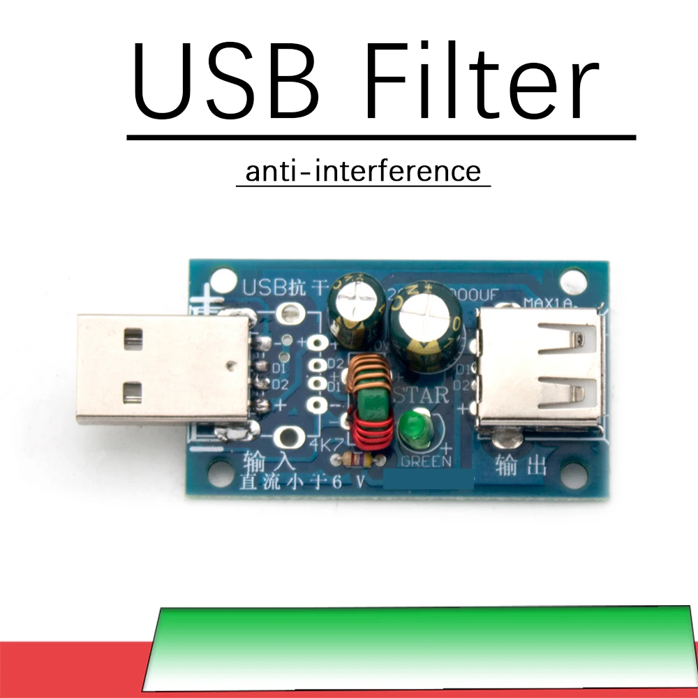 Usb Filter Board Usb Anti-interferência Placa de Filtro Noise Eliminator para Amplificador de Potência pc Usb Purificação de Energia