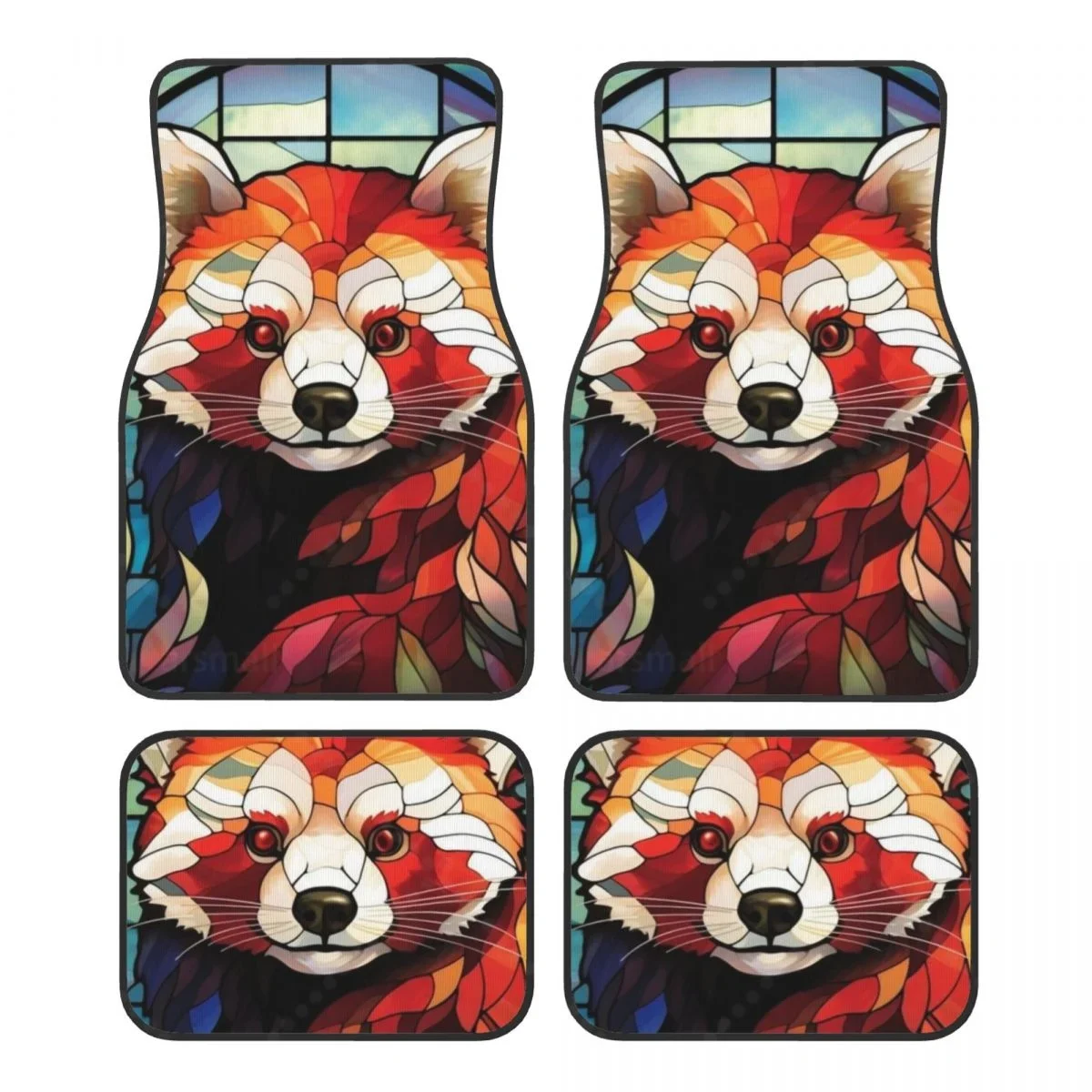 

Red Panda Car Floormat Heavy Duty Front Rear Rubber Floor Mats Carpet Floor Protection Fits Most Vehicles
