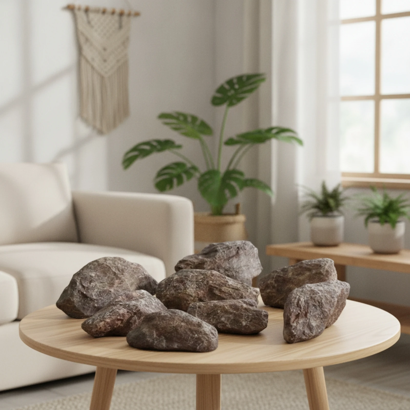 7 Pieces Imitation Rock Lifelike Rock Landscape Ornament Faux Stone Weathered Decor Natural for Indoor Landscaping