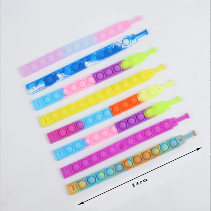 6/12/24/48 Stück Anti-Nagetier Silikon-Armband Tarnfarben Bubble Music Drückspielzeug Kinder-Puzzle Stressabbau-Spielzeug – Detail 6