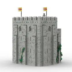 Medieval Keep Castle with Fully Modular Interior Building Toys 8984 Pieces MOC