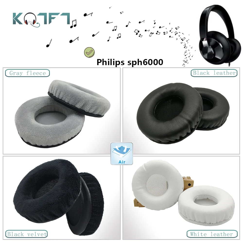 

KQTFT flannel 1 Pair of Replacement Ear Pads for Philips sph6000 Headset EarPads Earmuff Cover Cushion Cups