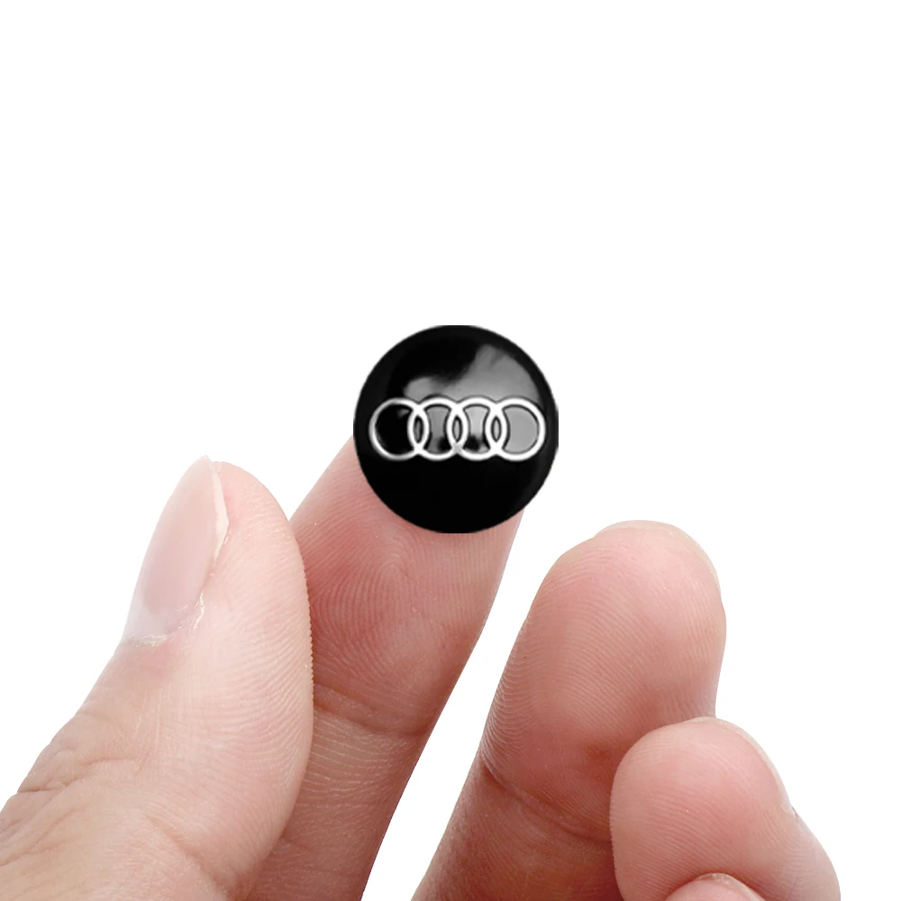 14mm For Audi Sline TT RS Quattro A6 C6 C5 C7 A5 A4 B8 B6 B7 A3 A8 A2 A1 Q3 Q5 Q7 S Car Key Remote Control Button Badge Sticker view 2