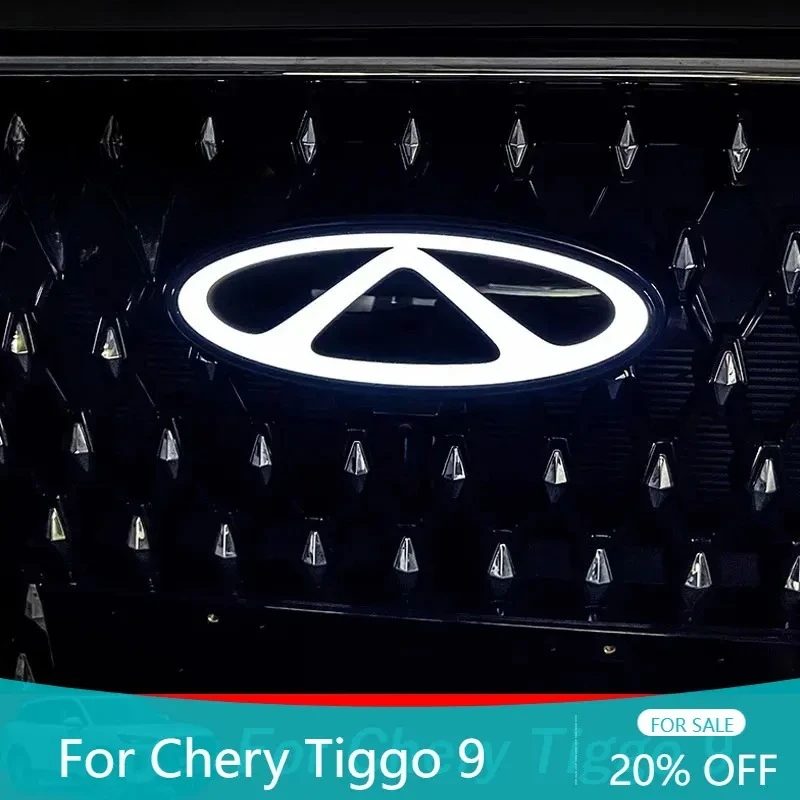 

For Chery Tiggo 9 2024 2025 Car Styling Front Grille Logo LED Light Retrofit Light LED Auto Modification Accessories