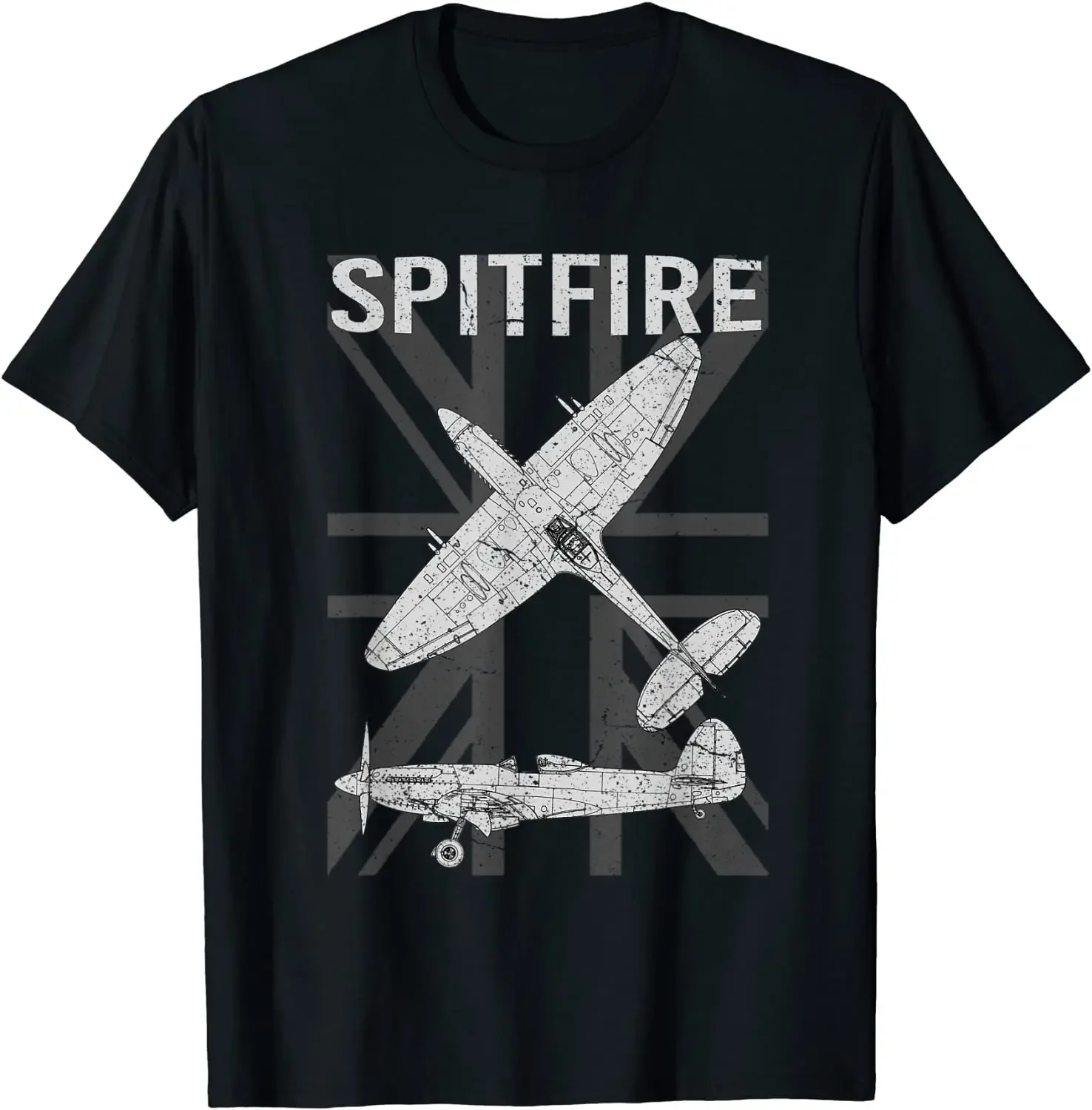 RAF Spitfire Plane  British Fighter Aircraft War Plane Men T-Shirt Short  Casual  COTTON  O-Neck  tshirt