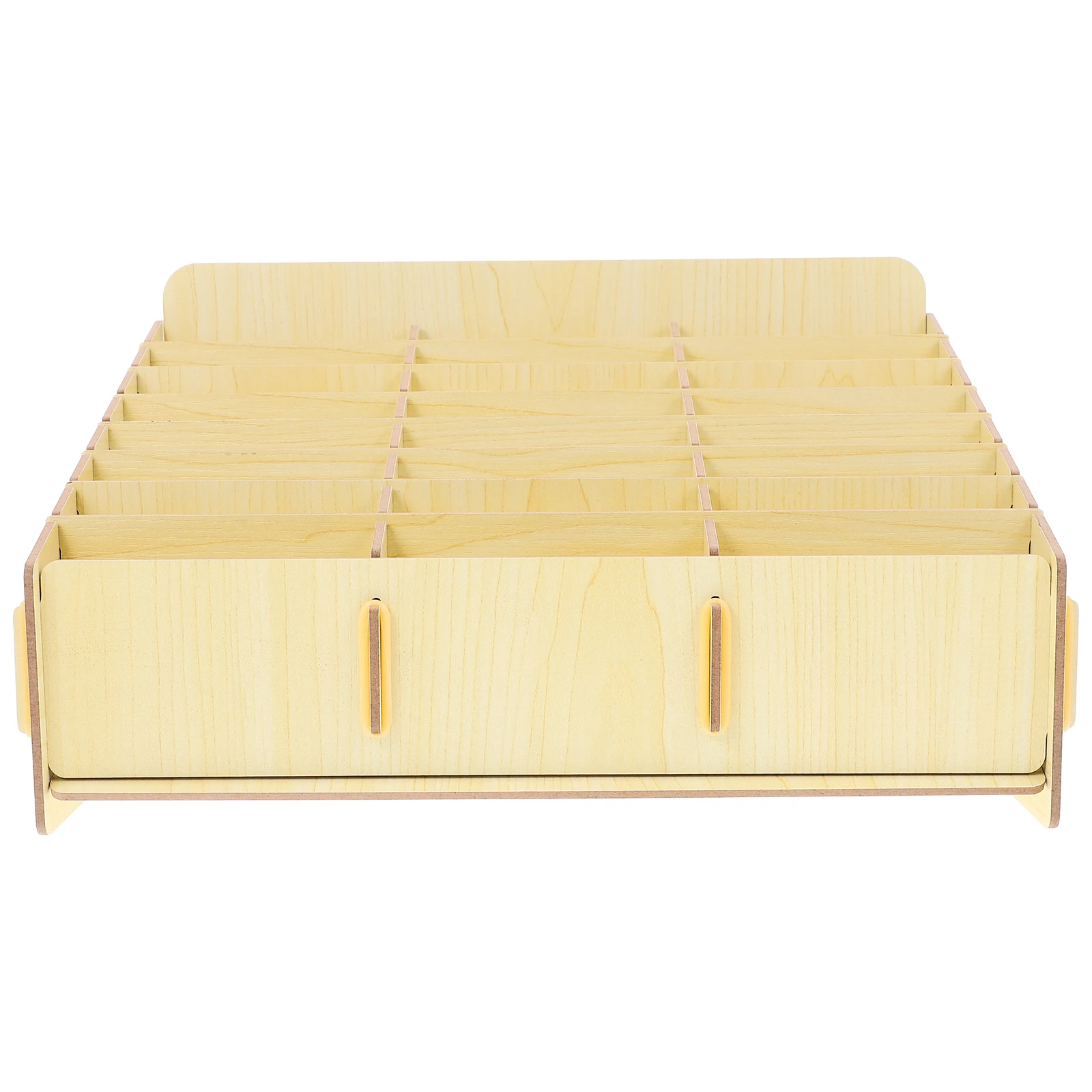 

Wood Desktop Storage Box Compartments Mobile Holder Classroom Office Home Detachable Design Solid Locker Pencil Holder Storage