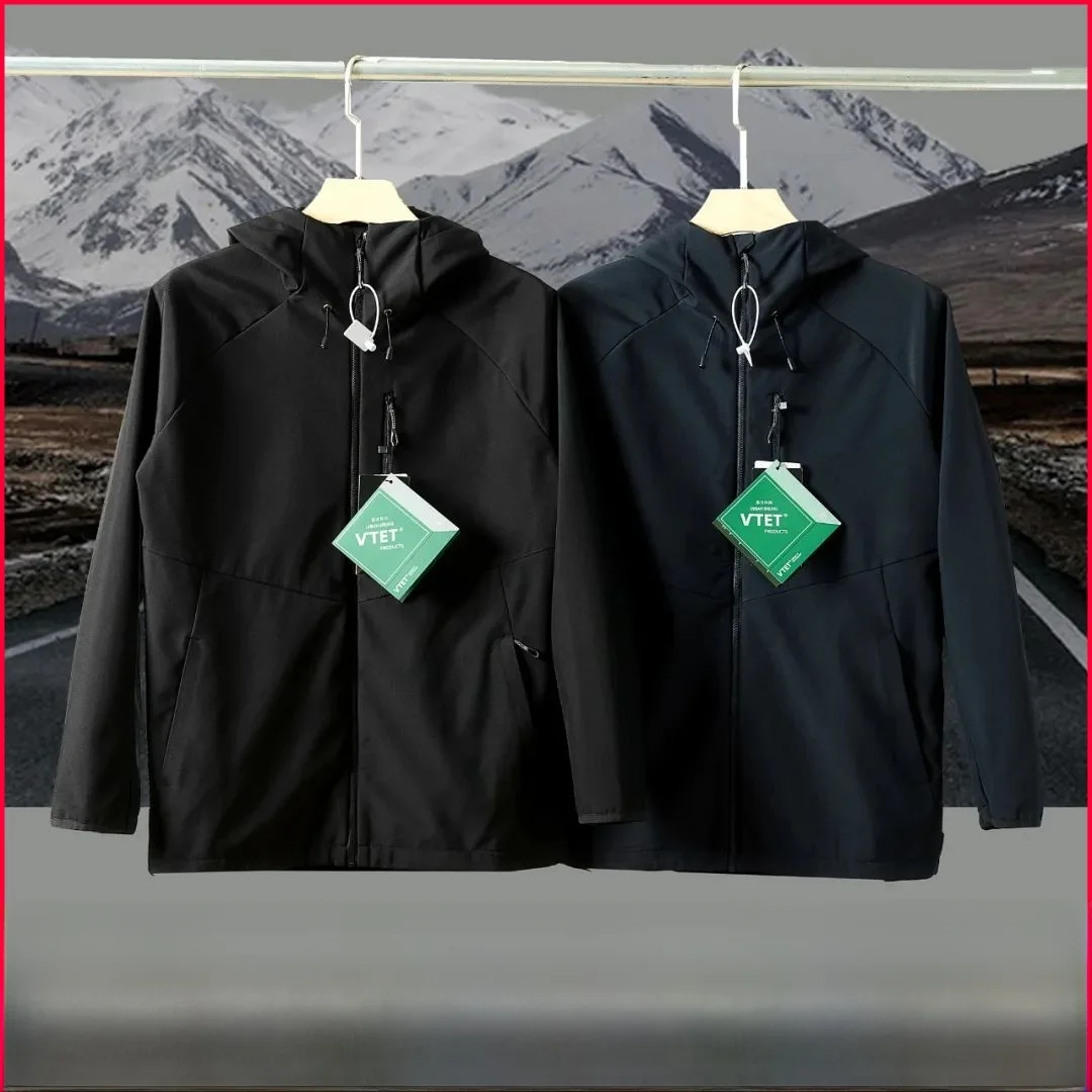 

High-End Outdoor Men's Fce-Lined Thiened Jaet Autumn Winter Windproof Waterproof Sports Coat Stand Fit Youth Faion