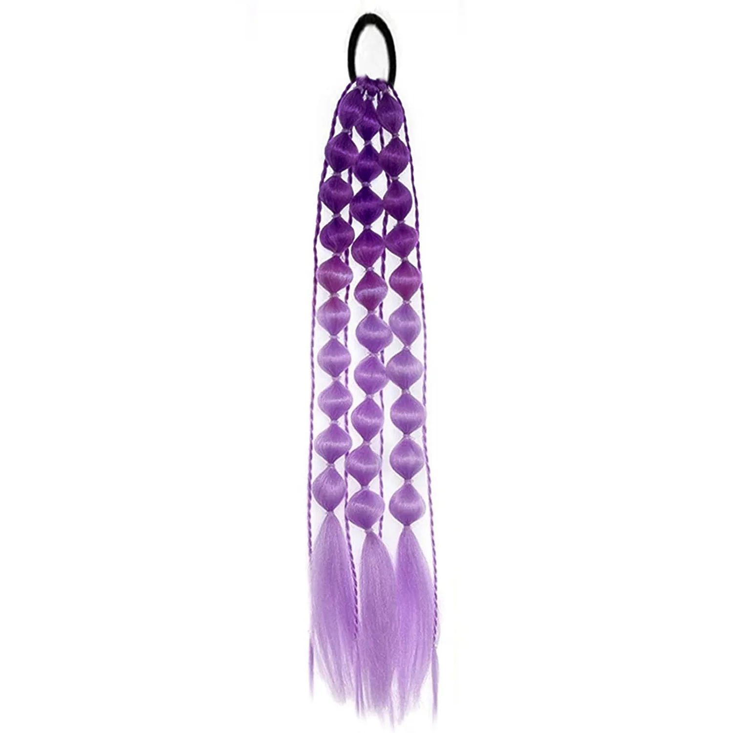 Synthetic Ponytail Extension Colorful Bubble Braid