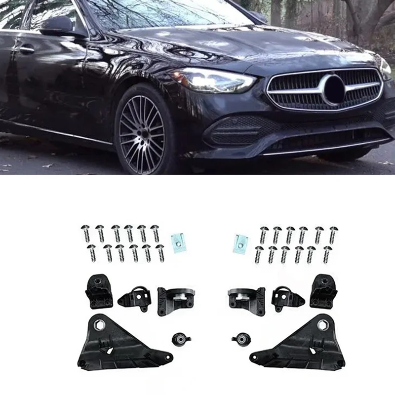 1Pair Headlight Repair Bracket Kits A2068209700 A2068209800 For Mercedes-Benz C Class W206 2022-2024 Headlamp Fixed Claw