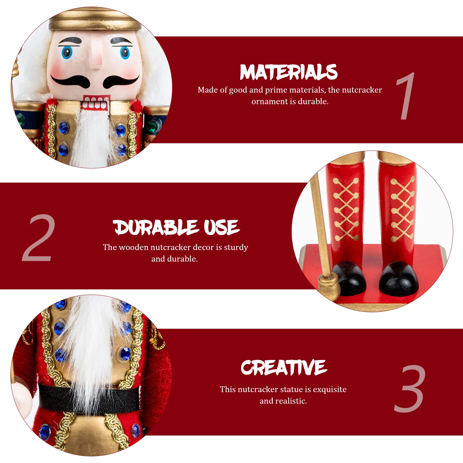 

Christmas Wooden Nutcracker Cartoon Soldier Desktop Decoration Creative Xmas Wood Puppet Ornament Gift Xmas Wood Nutcrackers