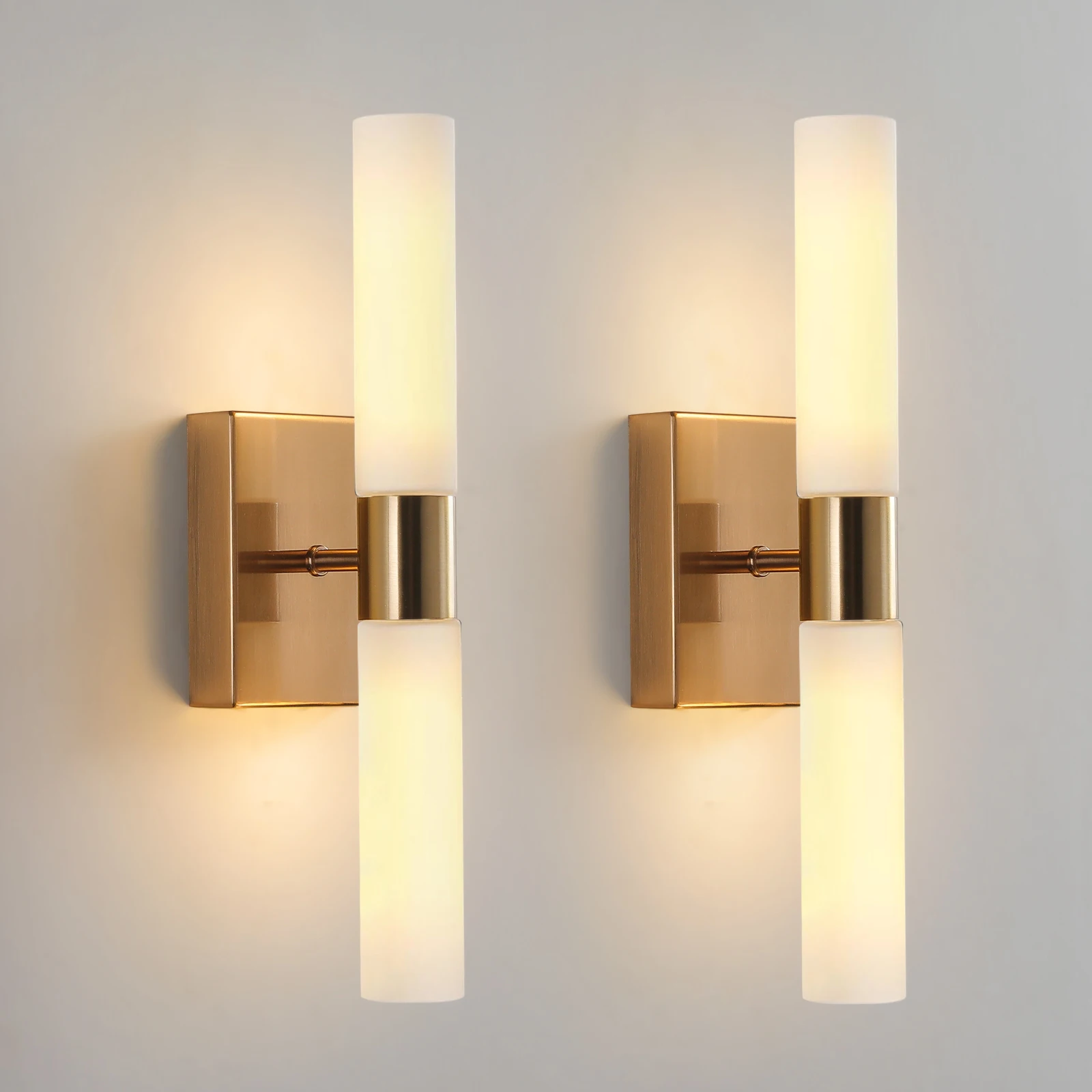 Light Emitting Diode Wall Lamp Wall Lamp White Glass Shade Indoor Bathroom Dressing Table Wall Bracket Light Bar Living